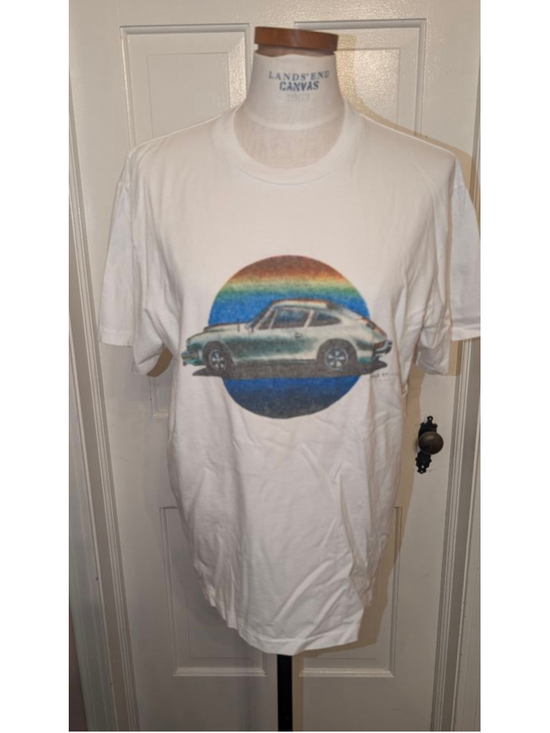 The Porsche Loose Tee in Old White from RE/DONE